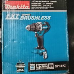 NEW* Makita 18V LXT Compact Brushless 1/2" Hammer Driver/ Drill XPH12Z