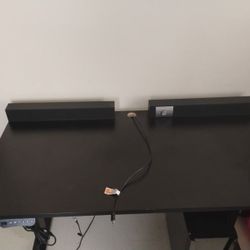 Electric Stand Up/Sit Down Desk With Bluetooth Speaker System