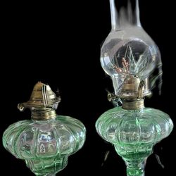 Vintage Glass Oil Lamp