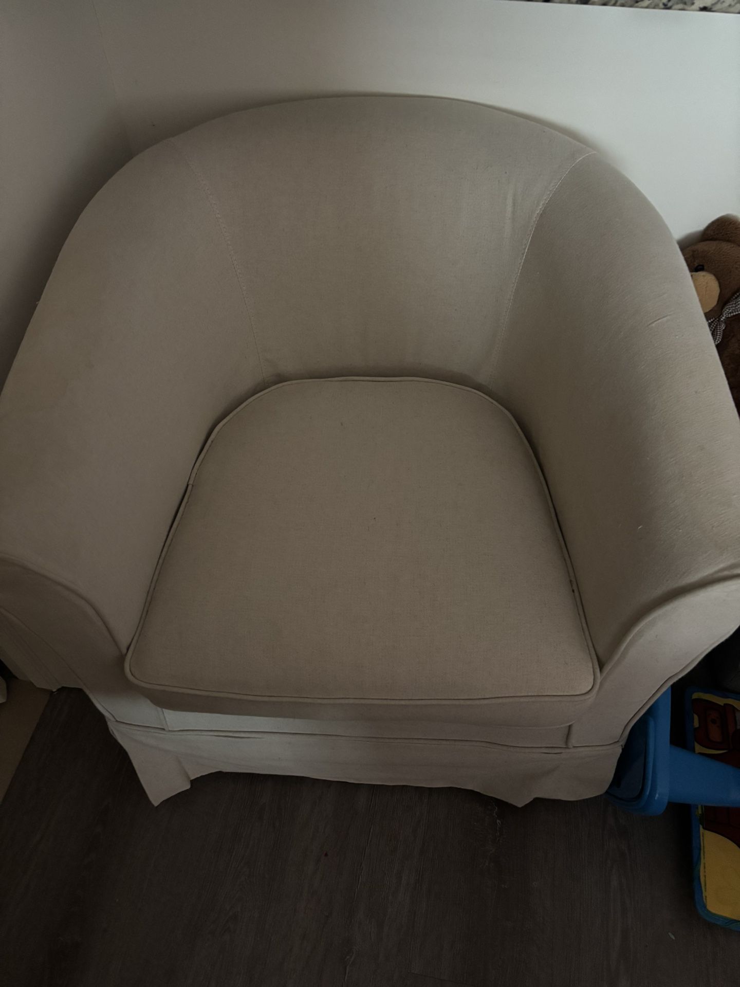 Christopher Knight Home Cecilia Swivel Chair with Loose Cover, Natural Fabric