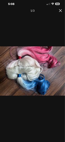 Harley Quinn Costume Wig Pink and Blue