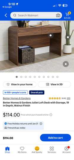 Better home and gardens Juliet desk