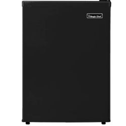 Magic Chef 2.4 Cu. Ft. Mini Refrigerator with Half-Width Freezer Compartment in Black