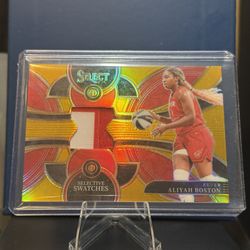 2024 Select Aliyah Boston Gold Selective Swatches Jersey Patch Relic #07/10