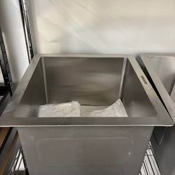 New MENSARJOR Bar Sink, 14 x 14 inch Undermount Kitchen Sink, 16 Gauge Stainless Steel Sink