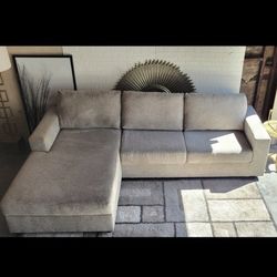 Grey Sectional Sofa 2pc Modern Style Couch 