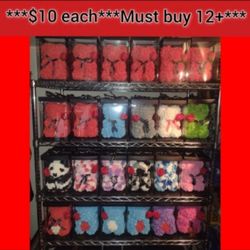 Valentine's Day Rose Bear in Box with Soap Rose