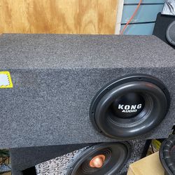 New 12” Kong Audio 3000w Max Power Subwoofer + New Ported Box 