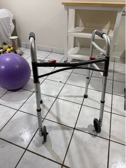 Drive Medical Deluxe Folding Walker with Wheels