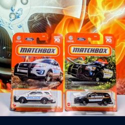 MATCHBOX POLICE FORD INTERCEPTORS White plus BLACK Both $8