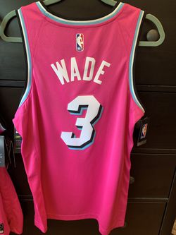 Dwyane Wade Miami Heat Sunset Vice Pink Earned Edition Jersey