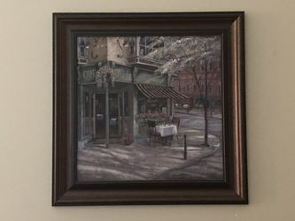 Cafe framed art dining or kitchen