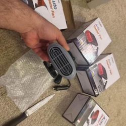 Car Heater – 12V 200W Portable Heater & Windshield Defroster,2-in-1 Heating & Cooling Fan with 360° Rotation Heater for Car,Plug In Cigarette Lighter 