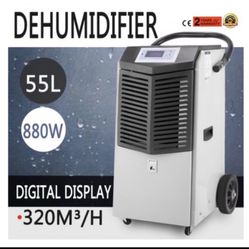 Premium Quality Dehumidifier Dryer Reduce Air Moisture White and Black 55L