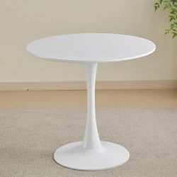 Modern White Round Dining Table