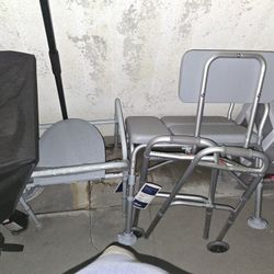 Free** Elderly Toilet, Shower Seat, And Walker