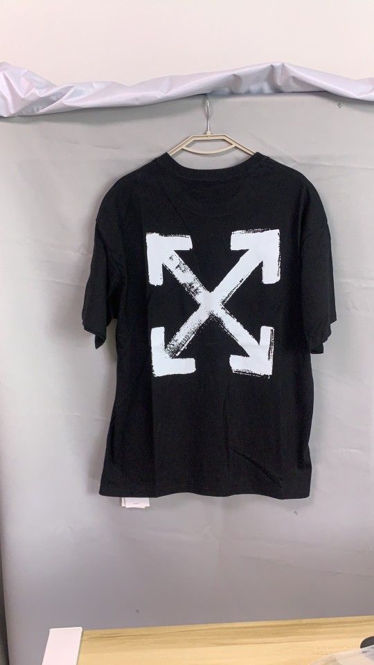 OFF WHITE OW Graffiti arrow Print Casual Tee