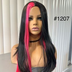 NEW STRAIGHT PINK AND BLACK