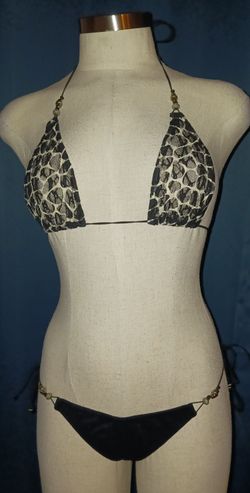 Black mesh bikini