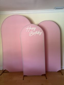 Happy Birthday -Pink Arch-3 Sizes