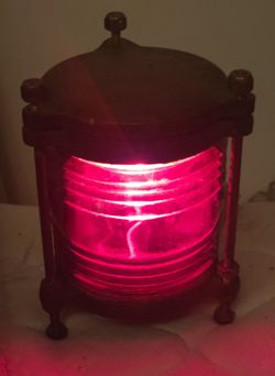 Brass Nautical Ship Lantern From 1940's 7" Tall 5"wide, 7 pounds Heavy