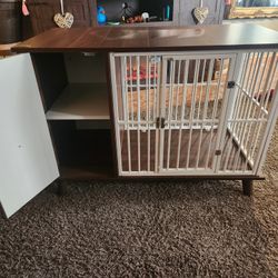 Small/Med Dog Crate with Cabinet 