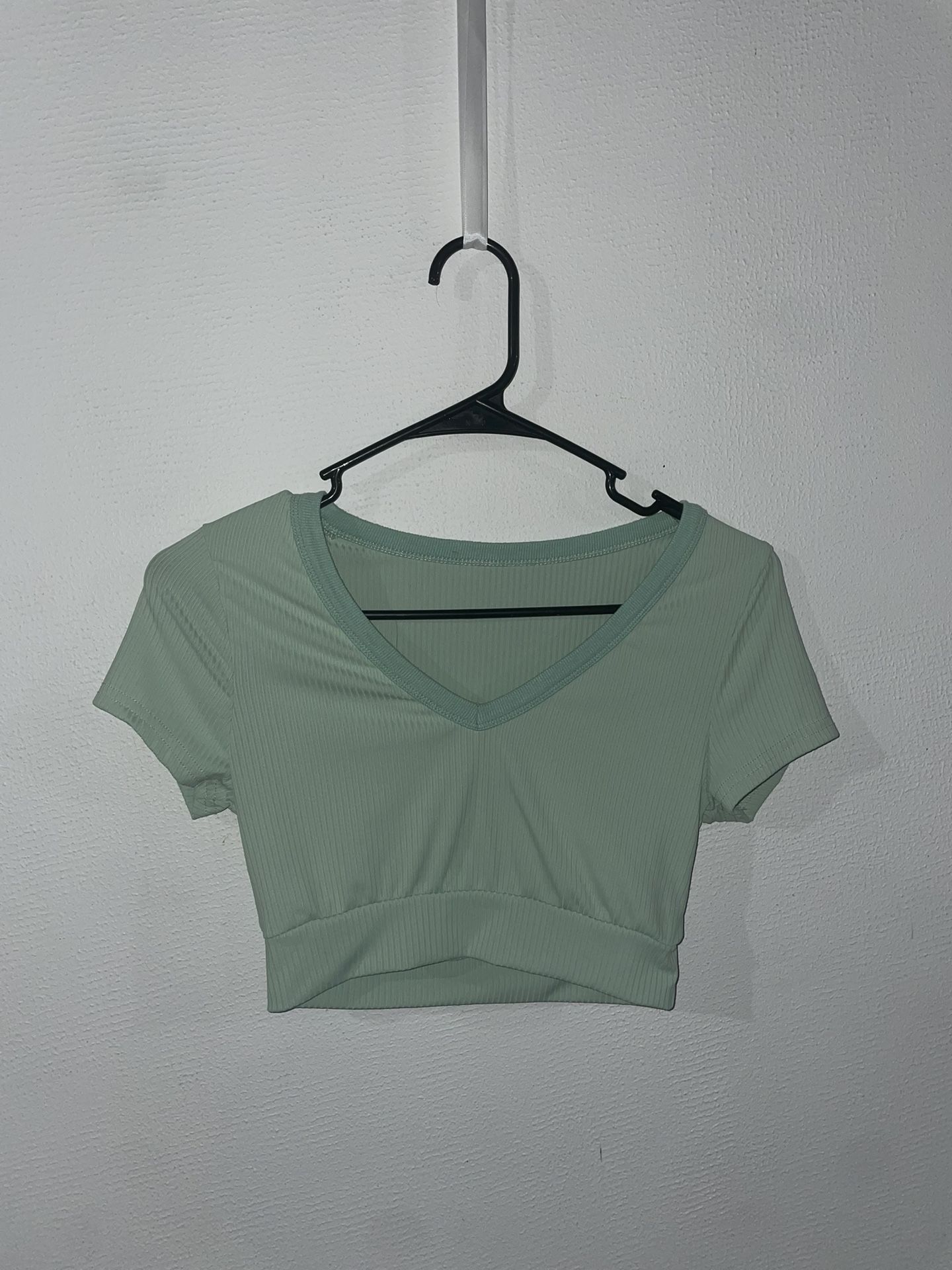 Green Crop Top
