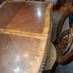 Solid WOOD SCULPTED DINING ROOM TABLE $250