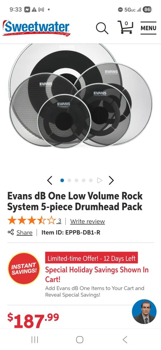 Evans Low Volume Drum Pads