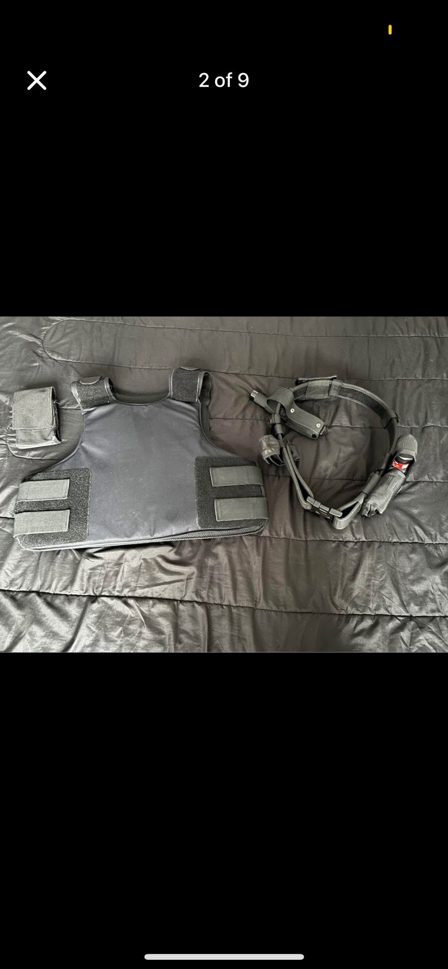Botach Level 3A Concealable BulletproofVest (Black) w/ Duty Belt