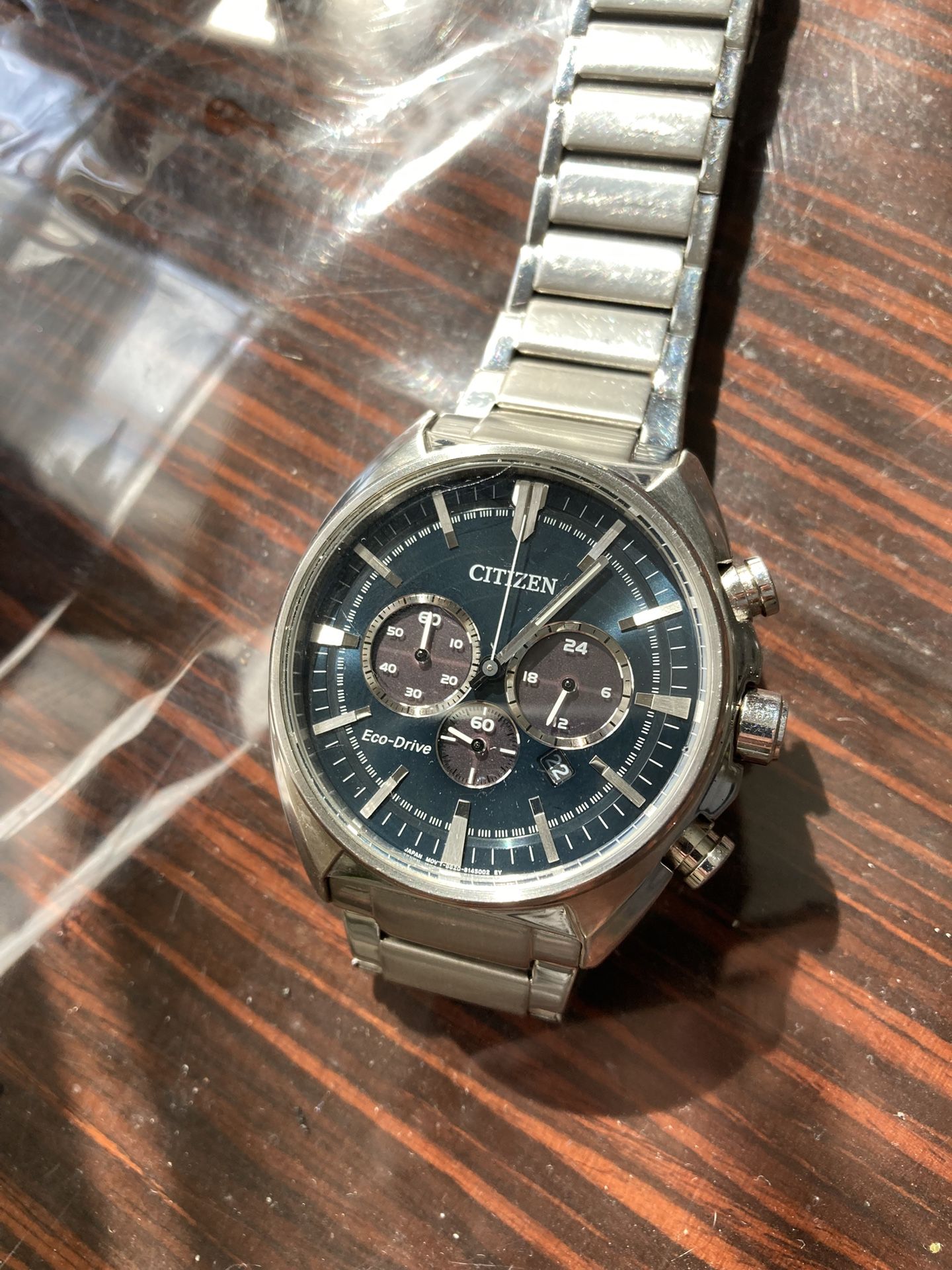 Citizen Men's Chronograph Eco Drive Sport Stainless Steel Bracelet Watch 45mm