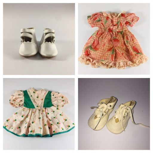 Antique doll clothes & shoes