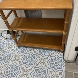 Vintage Bamboo Shelving Unit 