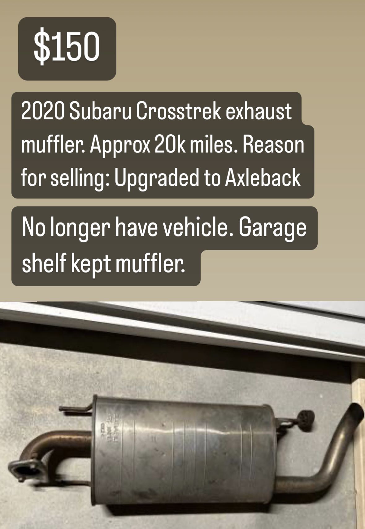 Subaru Crosstrek Muffler 