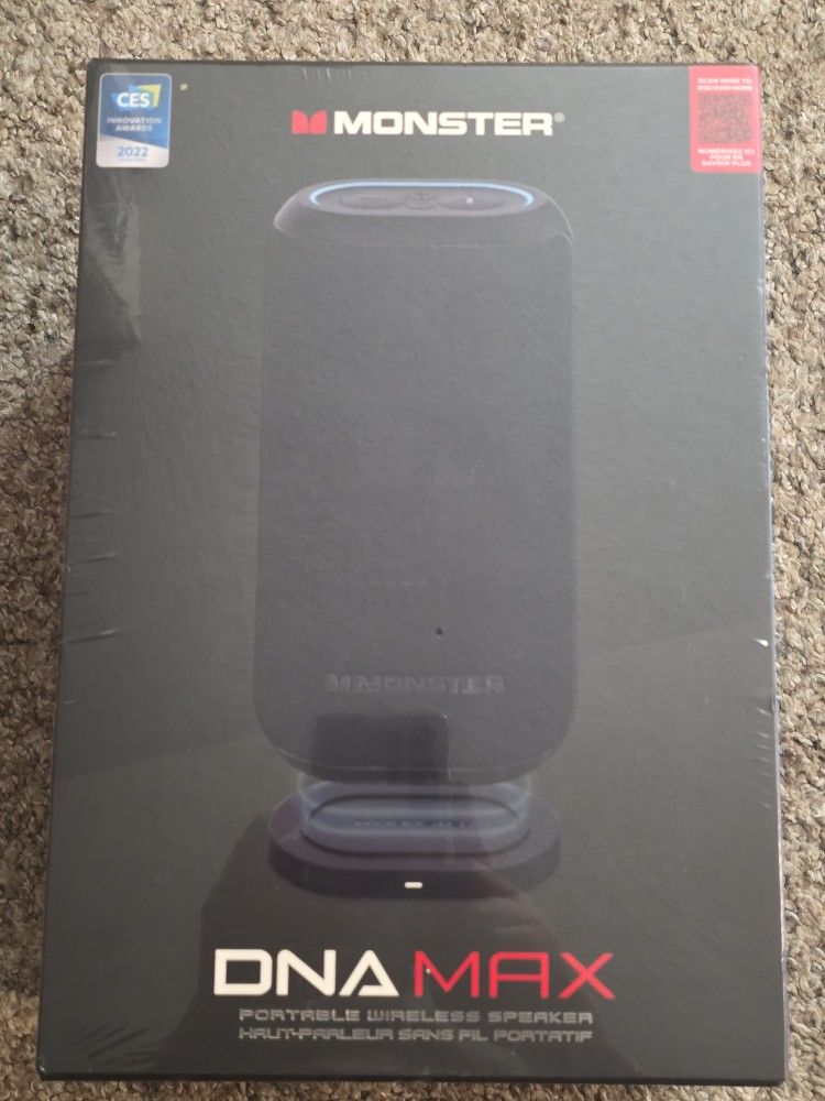 Monster DNA MAX Portable Bluetooth Speaker with Qi Wireless Charging - Black