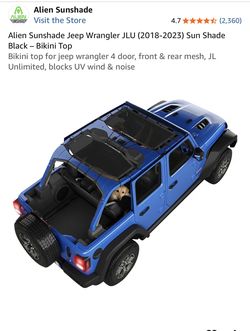 Alien Sunshade Jeep Wrangler JLU