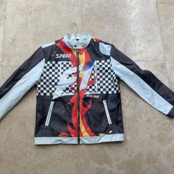 Men’s Large “Pleather” F1 Racing Jacket