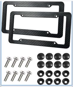 2 marcos automóvil, marco de placa de fibra de carbono,