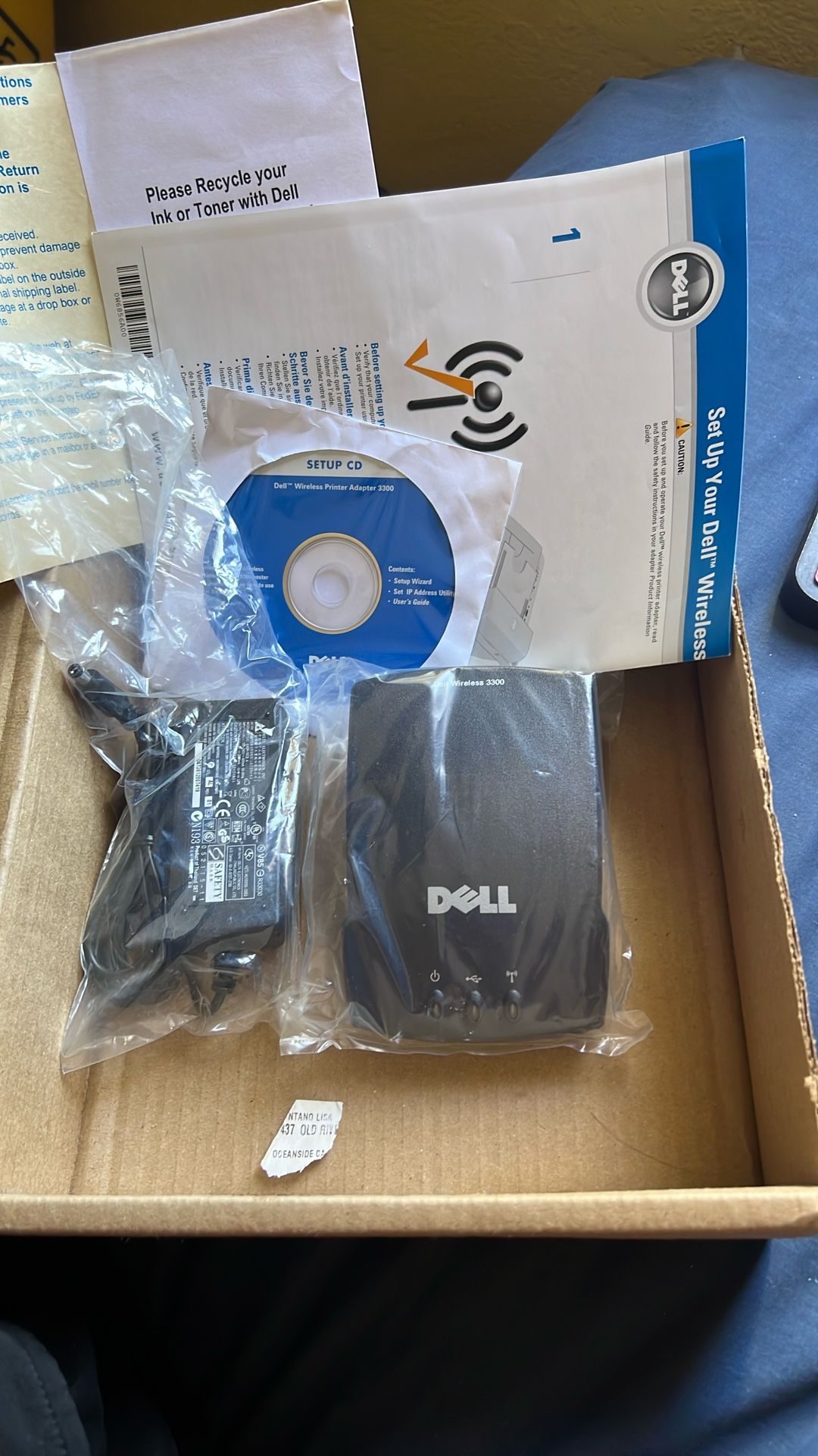 Dell Wireless 3300 Printer Adapter – New / Never Use