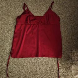 Brandy Melville Red Adjustable TankTop