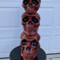 Triple Decker Skull Statue