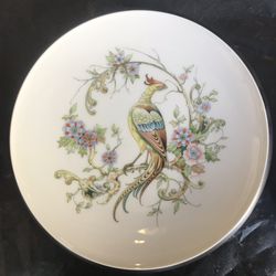 2- Contempo Frost - Bird Of Paradise Design Display  Plates