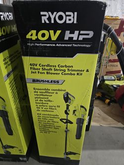 40 V Ryobi Blower & String Trimmer