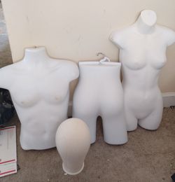 Lot of 4 retail display mannequin forms