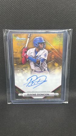 2023 Bowman Sterling - Prospect Autographs Rayne Doncon #PA-RD Gold Refractor...