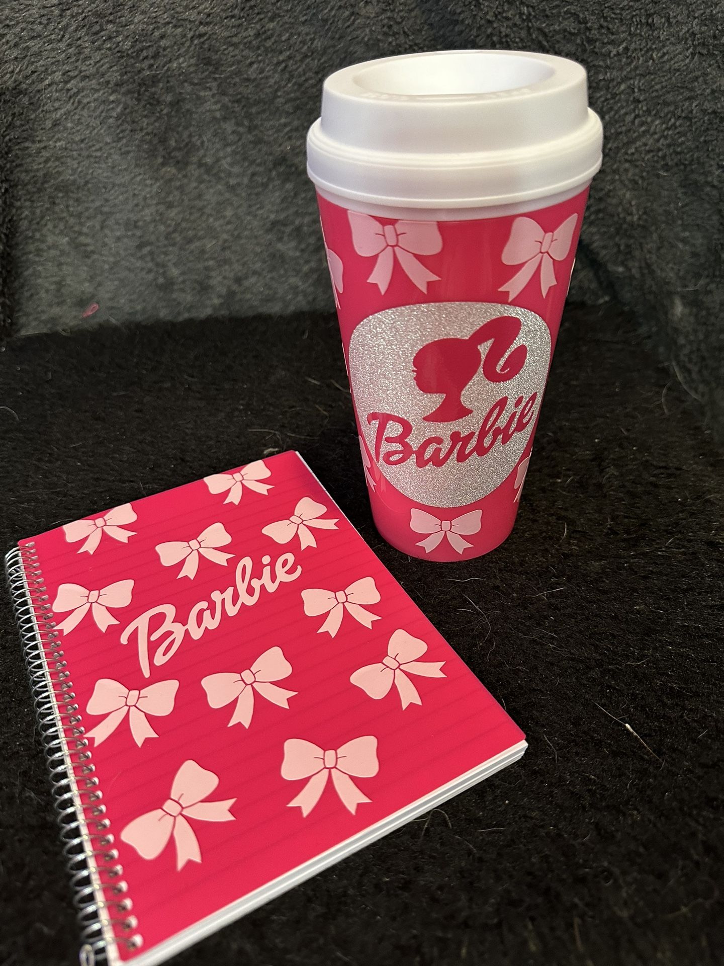 Matching Barbie Notebook And Coffee To Go Cup