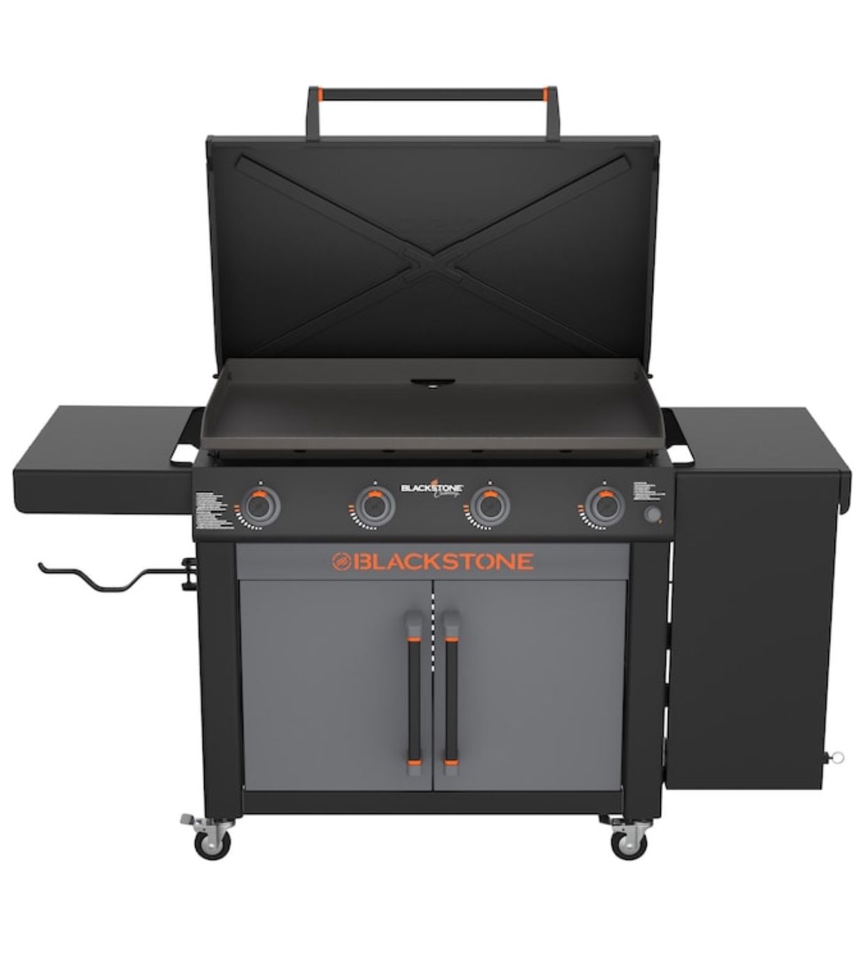 BLACKSTONE 36” OMNIVORE GRIDDLE w/FOLDING SIDE TABLE AND CABINET