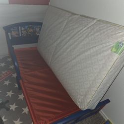 Boys Tolder Bed With Crib Mattress 