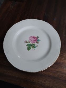 Calirose 7.25" salad plate Cunningham & picket homer Laughlin 22kt rim set of 6