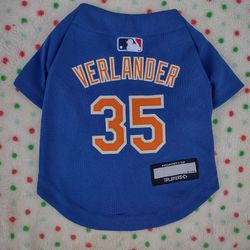 New York Mets Justin Verlander Royal Blue Dog Pet Jersey